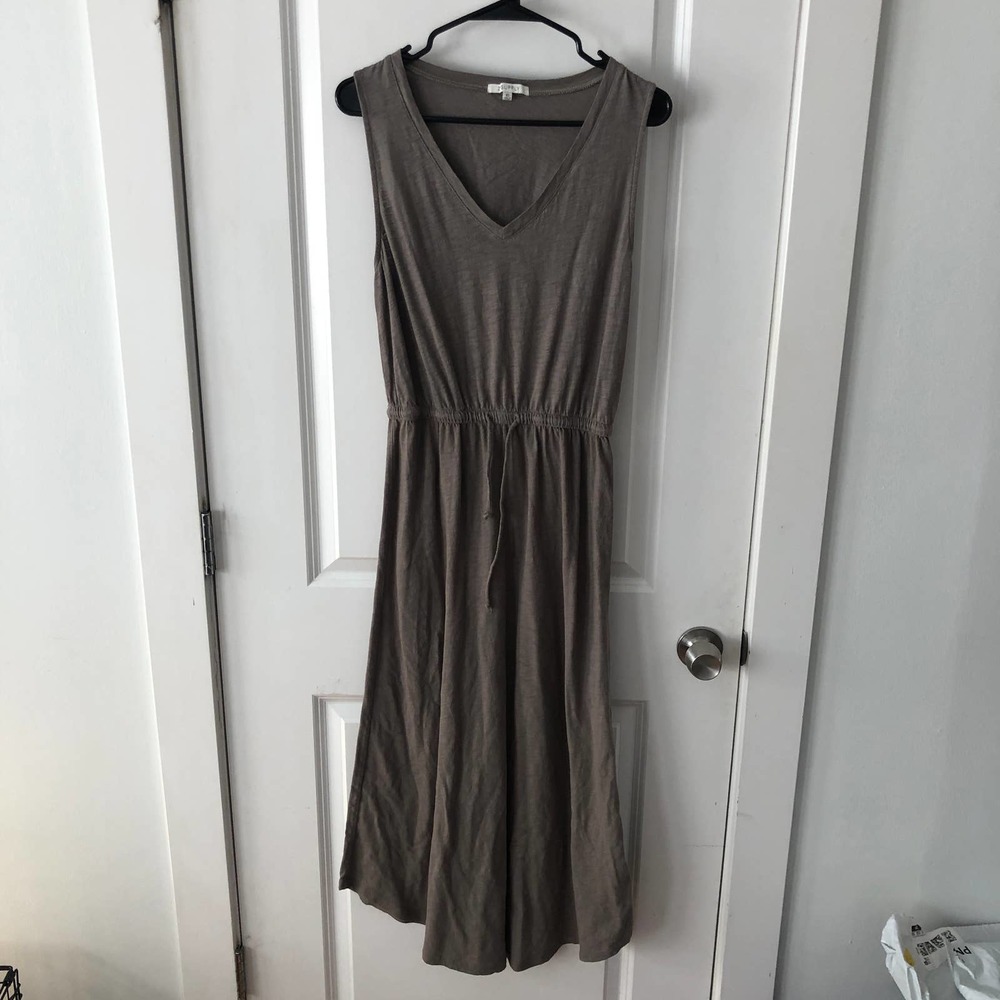 Z Supply Lovewell Slub Maxi Dress size XS Moss Gray $98